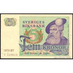 Svezia - 5 Kronor 1976 UNC