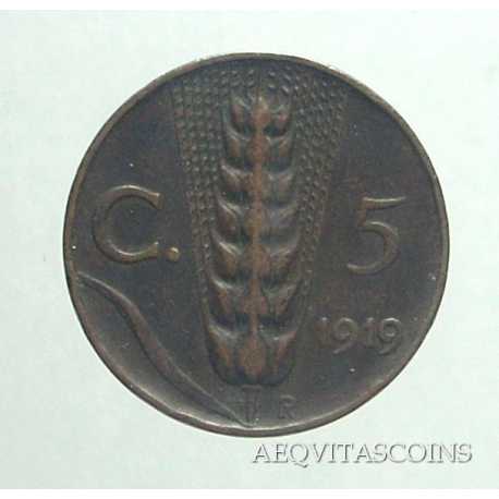 Vitt. Eman. III - 5 Cent 1919 NC