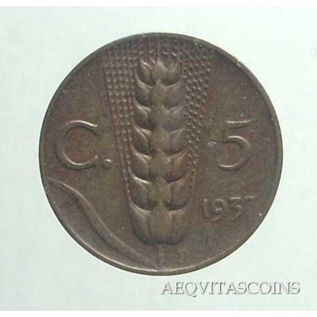 Vitt. Eman. III - 5 Cent 1937 R.