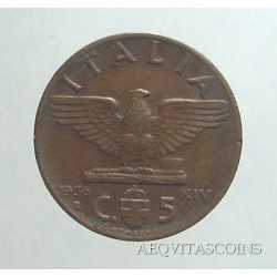 Vitt. Eman. III - 5 Cent 1943 R