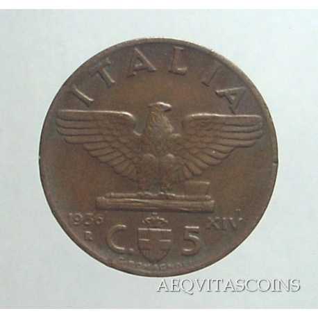 Vitt. Eman. III - 5 Cent 1943 R