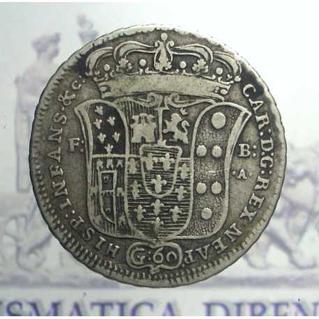 1/2 Piastra da 60 Grana Sebeto 1736