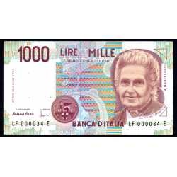 1000 Lire Montessori XF