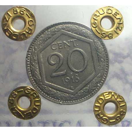 Vitt. Eman. III - 20 Cent 1918 Esa. Rig.