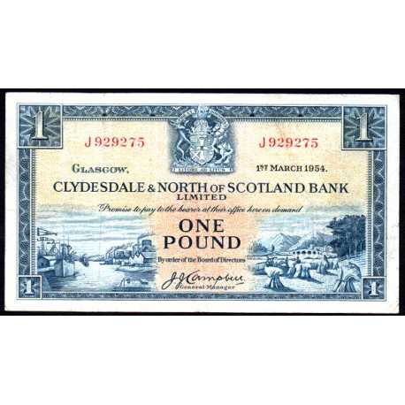 Scozia - 1 pounds 1954