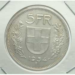 Svizzera - 5 Franchi 1954